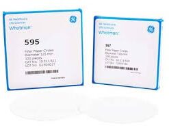 Giấy lọc S/S định tính 595 1/2, TBN 4-7 um, gấp sẵn 125mm Whatman