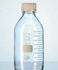 Chai trung tính phủ PU, có nắp và vòng đệm GL45 500ml Duran