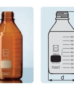 Chai trung tính nâu 3500ml, GL 45, có nắp Duran