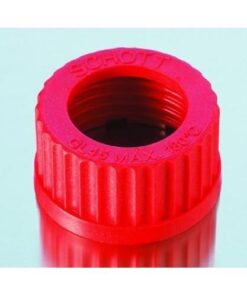 Nắp nhựa đỏ có khoan lỗ GL25 Duran.