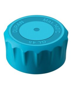 Nắp vặn chai trung tính Cyan Polypropylene GL 45 cho chai Youtility Duran