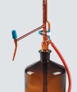 Buret Tự Động Nâu 10ml +Chai 2L+Quả Bóp DINLAB-Đức