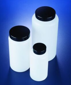 Chai nhựa HDPE miệng rộng, nắp đen 500ml Azlon