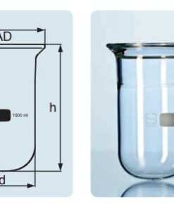 Bình phản ứng 4000ml DN 150 đáy tròn Duran