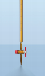 Buret nâu khoá PTFE 100ml, 1/10, loại AS Duran