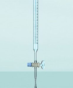 Burette trắng khóa thủy tinh 50ml Genlab