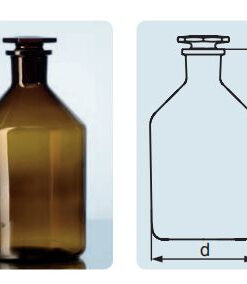 Chai nâu cổ hẹp nút TT 1000ml 29/32 Duran