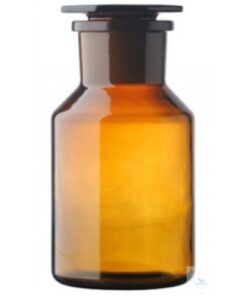 Chai nâu nút mài 40/27 MR nút lục giác 500ml DINLAB-Đức