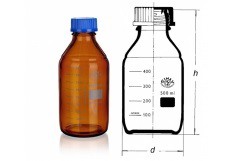 Chai nâu nắp vặn 500ml Genlab