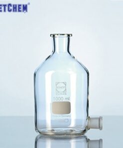 Chai thủy tinh có vòi mài ở đáy, cổ không mài, không nút - Duran