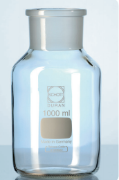 Chai trắng cổ rộng nút thủy tinh NS 60/46, 1000ml Duran