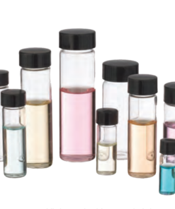 Chai vial 2ml, dạng E-C, nắp đen 8-425 Phenolic PTFE, đệm cao su 14B Wheaton