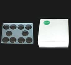 Kline Concavity Slides 10 Concavities Thickness: 3 mm, Size: 75 x 56 mm GW096-1PK Himedia