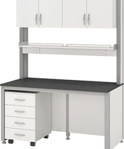 Bàn thí nghiệm áp tường có kệ và cabinet HMRT-STFAC-1800 Hankook