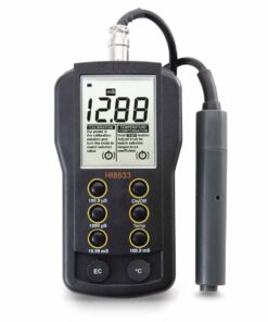 Máy đo độ dẫn (EC) đa thang đo bù nhiệt bằng tay HI8633 Hanna