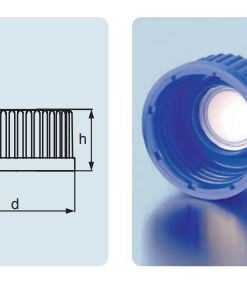 Nắp vặn có màng lọc GL32, màu xanh Duran
