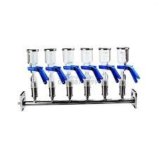 Phễu lọc chân không bằng thép không gỉ 6 nhánh loại A SS-0292 Finetech