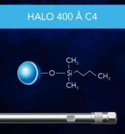 HALO 400 Å C4, 3.4 µm, 4.6 x 150 mm HPLC Column