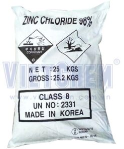 Zinc chloride ZnCl2 98%, Trung Quốc, 25kg/bao 7646-85-7
